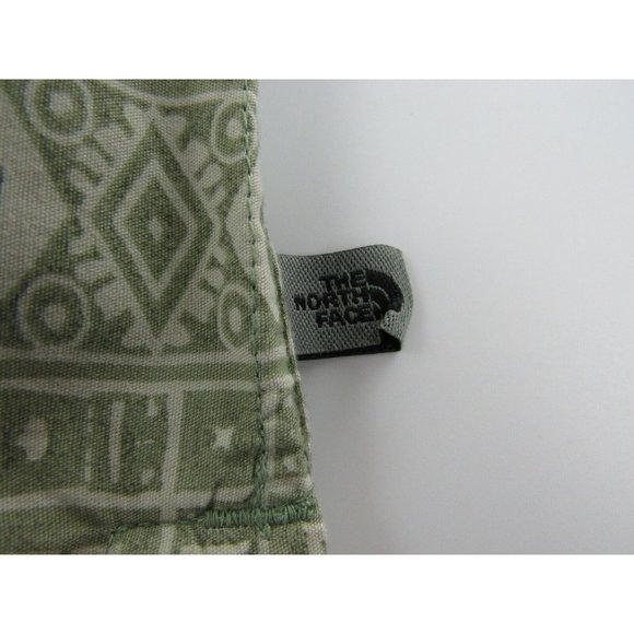 The North Face A5 Series Mens Hawaiian Shirt L Green Aztek Print - Picture 4 of 7